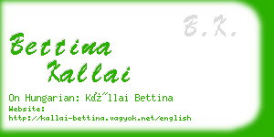 bettina kallai business card